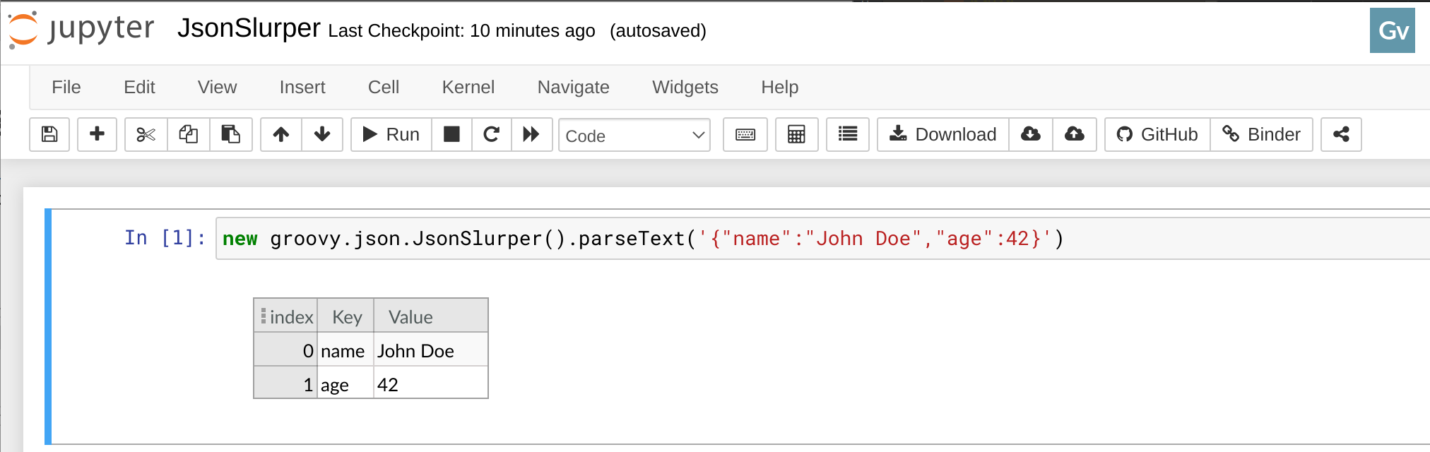 JsonSlurper in Jupyter notebook